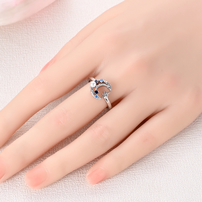 Women's 925 Sterling Silver Star Open Ring
